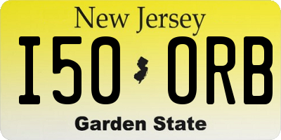 NJ license plate I50ORB