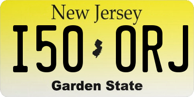 NJ license plate I50ORJ