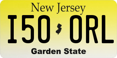 NJ license plate I50ORL