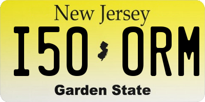 NJ license plate I50ORM
