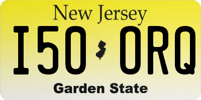 NJ license plate I50ORQ