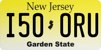 NJ license plate I50ORU