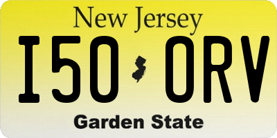 NJ license plate I50ORV