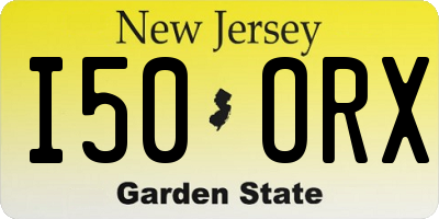 NJ license plate I50ORX