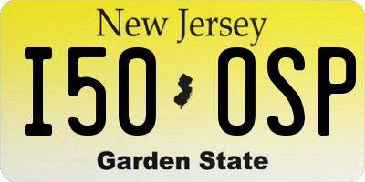 NJ license plate I50OSP