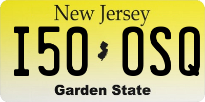 NJ license plate I50OSQ