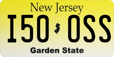 NJ license plate I50OSS
