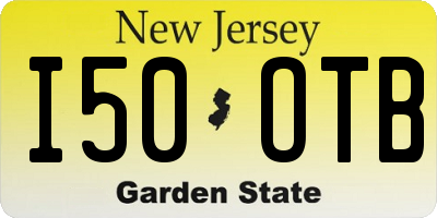 NJ license plate I50OTB
