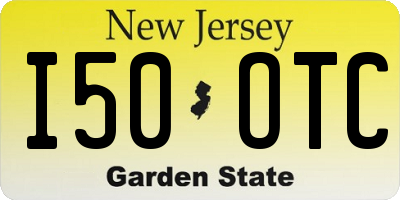 NJ license plate I50OTC