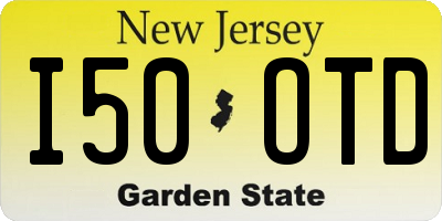 NJ license plate I50OTD