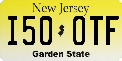 NJ license plate I50OTF