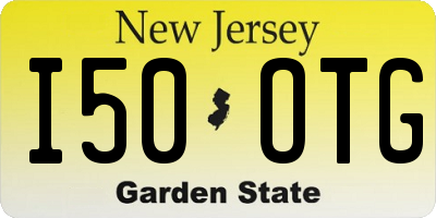 NJ license plate I50OTG