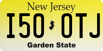 NJ license plate I50OTJ