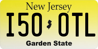NJ license plate I50OTL