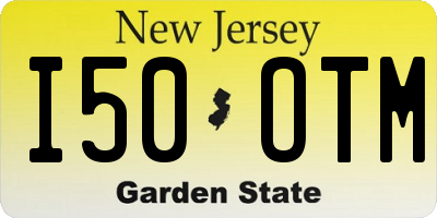 NJ license plate I50OTM