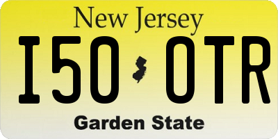 NJ license plate I50OTR