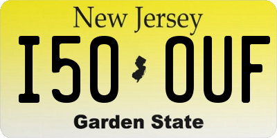 NJ license plate I50OUF