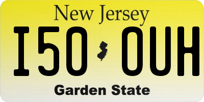 NJ license plate I50OUH