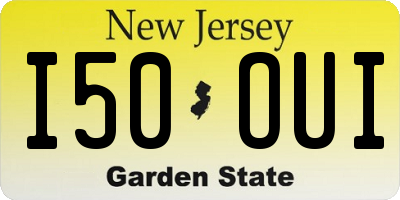 NJ license plate I50OUI