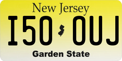 NJ license plate I50OUJ
