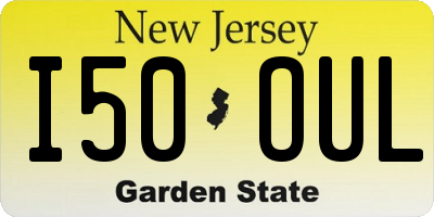 NJ license plate I50OUL