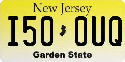 NJ license plate I50OUQ
