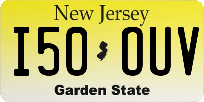 NJ license plate I50OUV