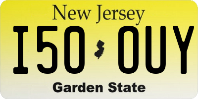 NJ license plate I50OUY