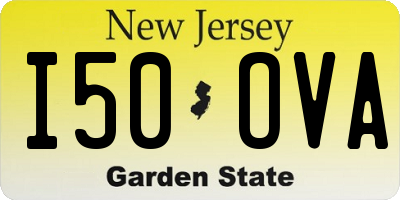 NJ license plate I50OVA