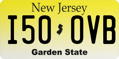NJ license plate I50OVB