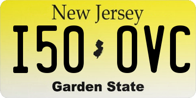 NJ license plate I50OVC