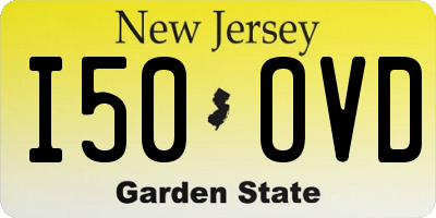 NJ license plate I50OVD