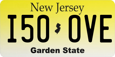 NJ license plate I50OVE