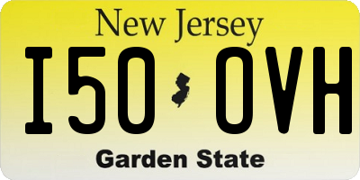 NJ license plate I50OVH