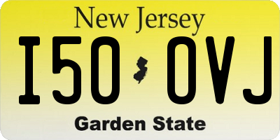 NJ license plate I50OVJ