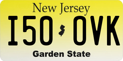 NJ license plate I50OVK