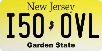 NJ license plate I50OVL