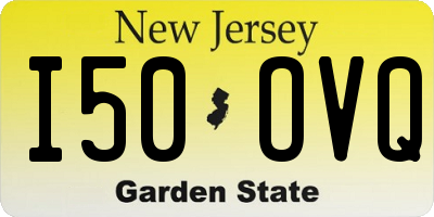 NJ license plate I50OVQ