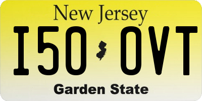 NJ license plate I50OVT