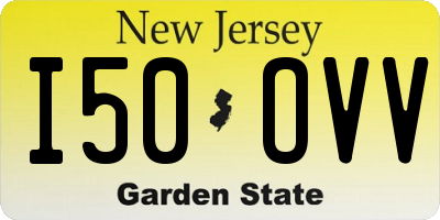 NJ license plate I50OVV