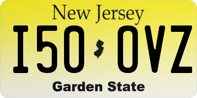 NJ license plate I50OVZ