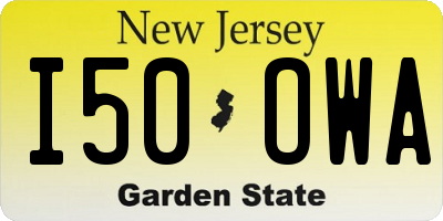 NJ license plate I50OWA
