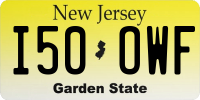 NJ license plate I50OWF