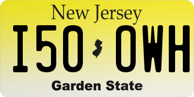 NJ license plate I50OWH