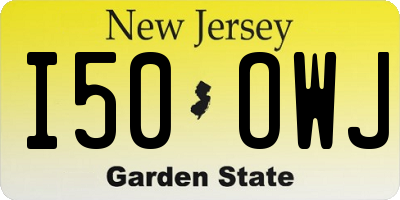 NJ license plate I50OWJ