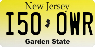 NJ license plate I50OWR