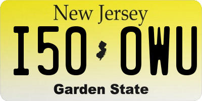 NJ license plate I50OWU