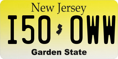 NJ license plate I50OWW