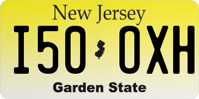NJ license plate I50OXH
