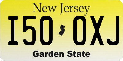 NJ license plate I50OXJ